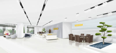 ausstattung interior dedon showroom singapore outdoor möbel design formwaende
