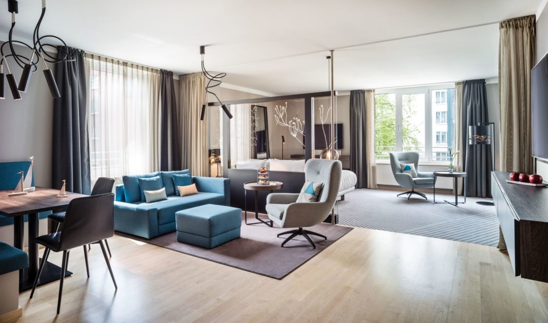 junior suite im hotel le meridien hamburg inneneinrichtung formwaende