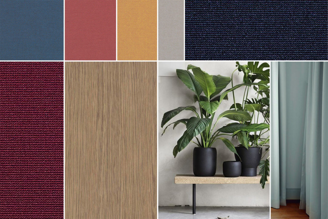 moodboard farben materialien office interior gestaltung formwaende