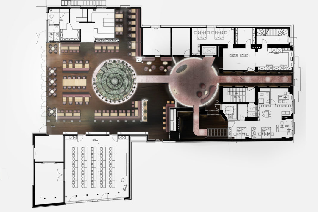 grundriss berlin hotel raumgestaltung designkonzept formwände