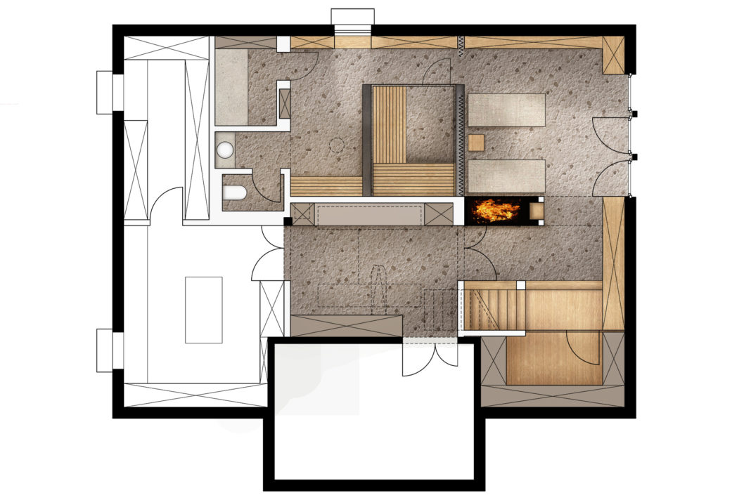 grundriss villa bremervörde sauna weinkeller innenarchitektur formwaende